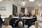 Lisa and panellists at Merstham Community Meeting